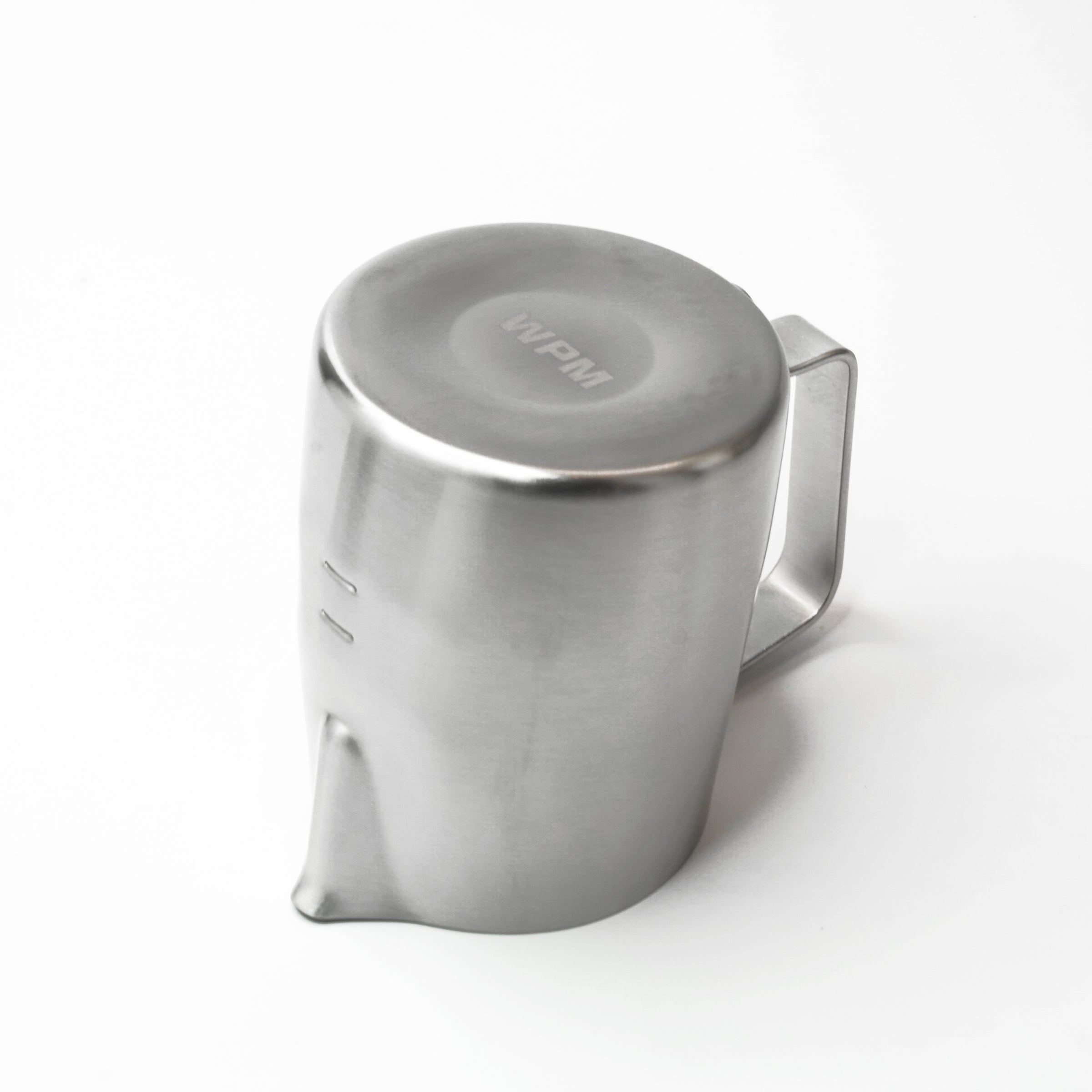 WPM 17oz Milk Pitcher with Tapered Spout and Dual Volume Indicator